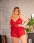 9932 - Baby Doll Tule - Fenda Lateral - Acompanha Calcinha - loja online