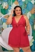 9061 - Camisola Liganete Premium com Detalhes em Renda Vermelha - loja online
