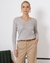 Blusa decote em V com detalhes em trança