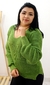 Blusa decote em V fenda lateral. - comprar online