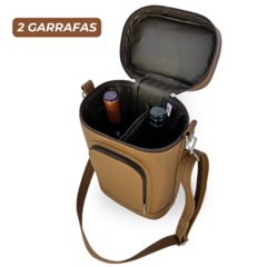 Bolsa para vinhos e taças Duo Bag chocolate com café térmica na internet