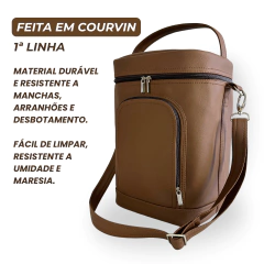 Bolsa para vinhos e taças Wine Bag chocolate com interior café térmica na internet