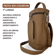 Bolsa para vinhos e taças Duo Bag chocolate com café térmica - loja online