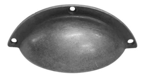 Cubeta Tirador Manija Hierro Cajon Mueble Cocina Plata Vieja