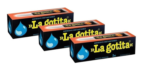 La Gotita - Adhesivo Instantáneo - 2ml X 3 Unidades