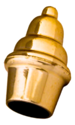 Terminal Caño Cortina Redondo 1/2 Bronceado X 100 Unidades