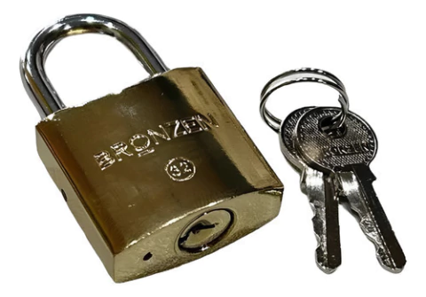 Candado Reforzado Pesado 20 Mm Hierro Bronceado X Unidad