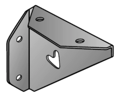 Escuadra Con Ala Zincada Para Alacena Mueble Hogar X 12 Unidades