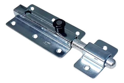 Pasador Puerta Ventana Traba Resorte 80x43 Zincado Sc X Unidad