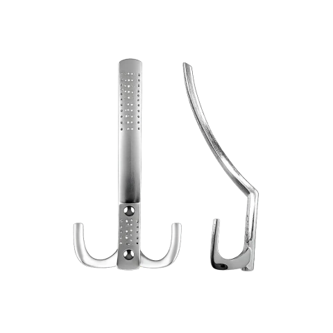 Percha Cromo Mate 3 Ganchos Grande Triple Zamak Perchero - comprar online