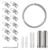 Kit Barral Tensor Cable De Acero Inoxidable Cortina Baño