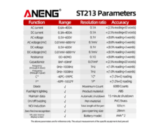 PINZA AMPEROMETRICA ANENG ST213 SMART INTELIGENTE CAPACIMET - EUPRO HERRAMIENTAS