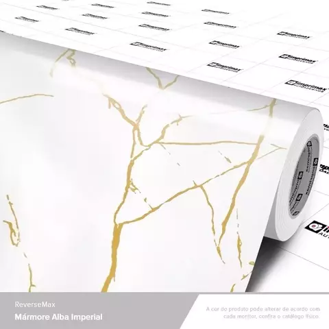 Adesivo para VIDRO Mármore Alba Imperial - 1,22m largura - comprar online