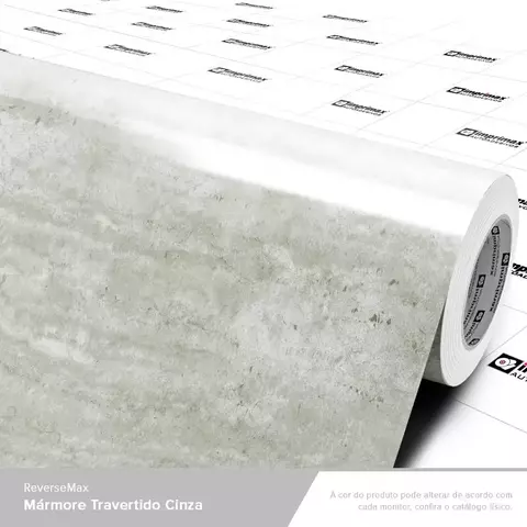 Adesivo para VIDRO Mármore Travertino Cinza - 1,22m largura - comprar online