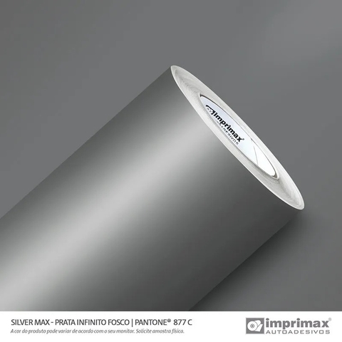 Adesivo Silver Max Prata Infinito Fosco - 1,22m largura