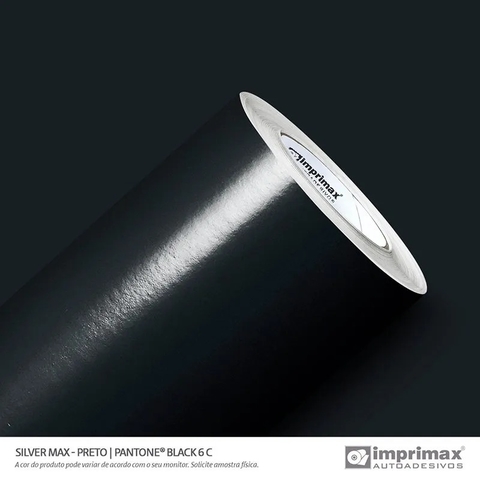 Adesivo Silver Max Preto Semibrilho - 1,22m largura