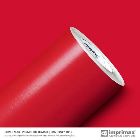 Adesivo Silver Max Vermelho Tomate Semibrilho - 1,22m largura