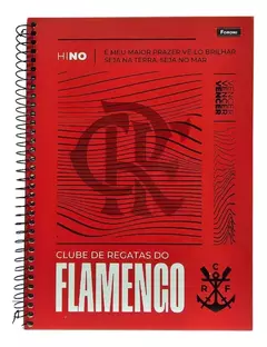 Caderno Flamengo Clube Regatas 10 Matérias Espiral 160 F - Loja do Estudante