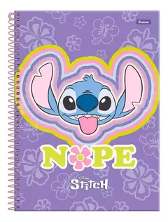 Caderno Universitário Stitch-1 Matéria 80 Folhas-Foroni - Loja do Estudante