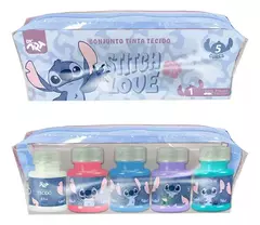 Estojo Com Tinta Tecido Stitch Love 5 Cores 37ml 4994 - Dac