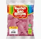 Imagem do Balão 7" Liso Cores PT 50 UN São Roque