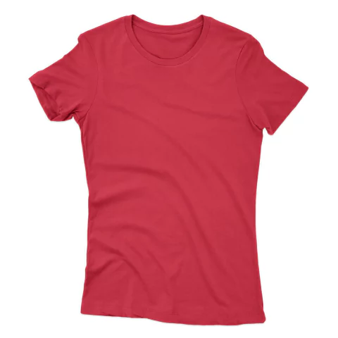 T-shirt Feminina Vermelha Basic 100% Algodão