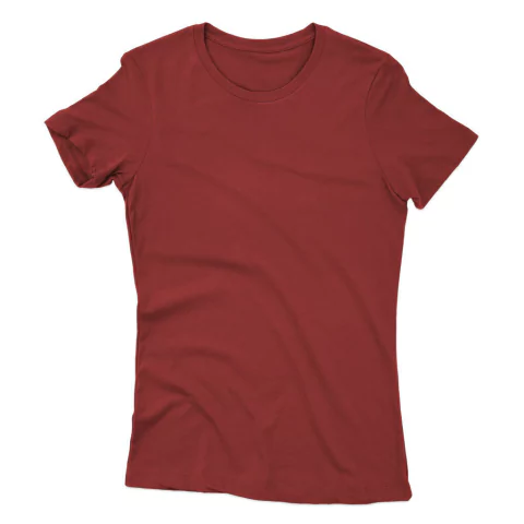 T-shirt Feminina Bordo Basic 100% Algodão