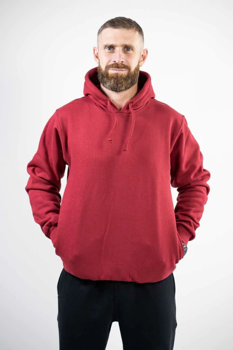 Moletom Bordo Concept Bolso Canguru e Capuz