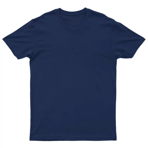 T-Shirt Camiseta Azul marinho 100%Algodao Premium Sustentável Menegotti