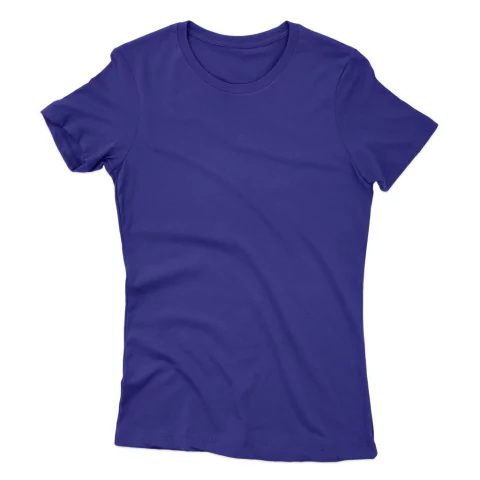 T-shirt Feminina Azul Marinho Basic 100% Algodão