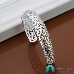 Pulseira de Prata 925 com detalhes em arabesco - Amanhecer de Luz - Seu Universo de Luz Loja Online de Artigos Religiosos