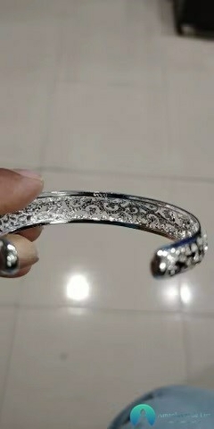Pulseira de Prata 925 com detalhes em arabesco - loja online