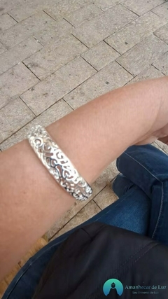 Pulseira de Prata 925 com detalhes em arabesco