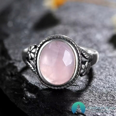 Anel de Prata com Detalhes Florais e Estilo Indiano 925 na internet