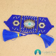 Kit Mix Pulseiras Artesanais Miçangas de Vidro Hipnose