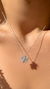 Colar prata com pingente flor - comprar online