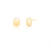 Brinco dourado liso retangular
