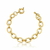Pulseira folheada elo intercalado
