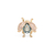 Anel abelha folheado com cristal - comprar online
