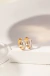 Argola média cravação invisivel zirconia baguette branca - loja online