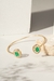 Bracelete folheado com cristal fusion esmeralda - comprar online