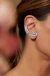 Brinco ródio earcuff asa com zircônia navete - comprar online
