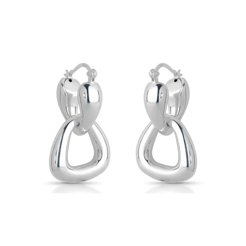 Brinco argola dupla prata eletroforma - comprar online