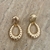 Brinco folheado maxi dourado ou Rodhium - comprar online