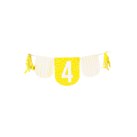 Varal Decorativo Amarelo Ouro + Idade - comprar online