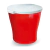Porta Ração Redondo Para 15kg Vermelho Furacão Pet