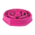 Comedouro educativo rosa para cães, com formato em espiral e capacidade de 1200ml.