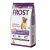 Embalagem de ração Frost Adulto Light para cães adultos mini e small, 10,1kg, com imagem de um cão pug.