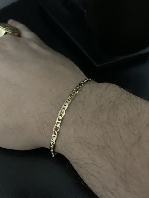 Pulseira Piastrine 4mm fecho lagosta