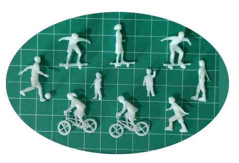 10 Figuras 1:64 1:75 Esporte Crianças Bicicleta S/ Pintar
